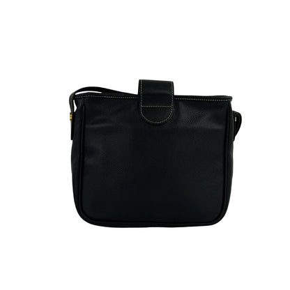Loewe Vintage Anagram Leather Shoulder Bag Sacochette Pochette Black — view 3