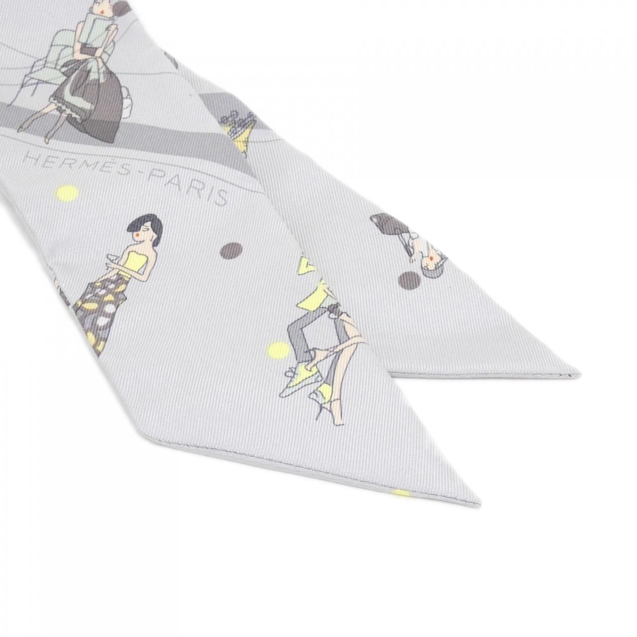 Hermes Ex Libris les Parisienne Twilly Scarf — view 2