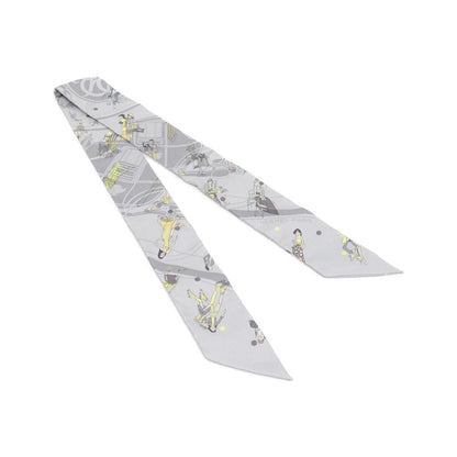 Hermes Ex Libris les Parisienne Twilly Scarf