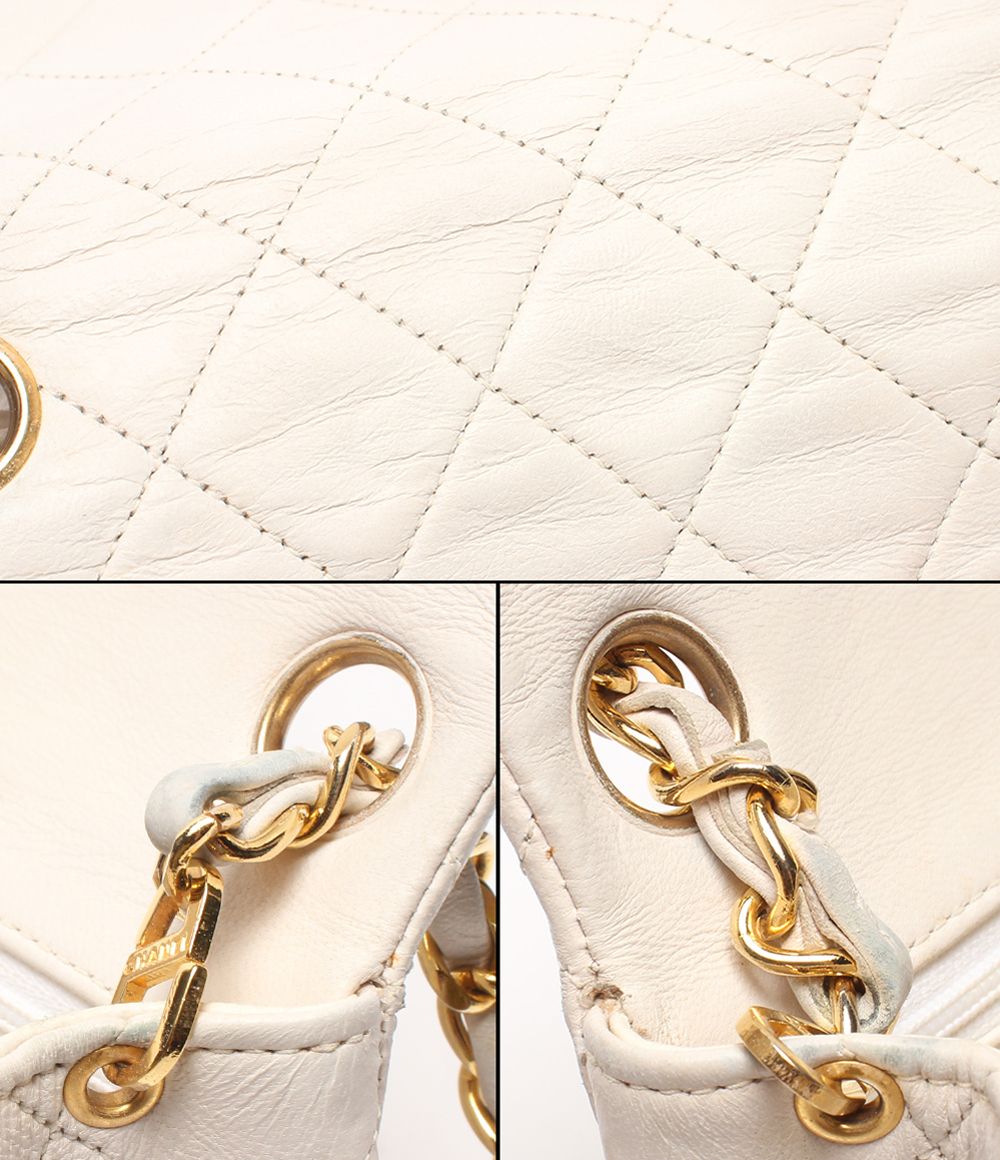 Chanel Chain Shoulder Bag Crossbody Gold Single Flap Mini Quilted Lambskin — view 8