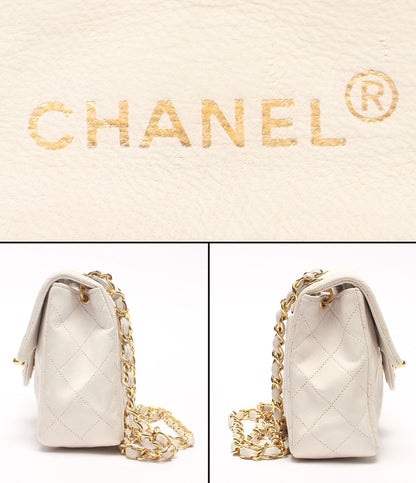 Chanel Chain Shoulder Bag Crossbody Gold Single Flap Mini Quilted Lambskin — view 5