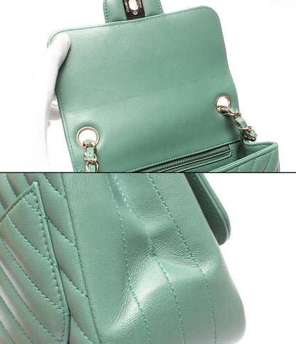 Chanel Chain Shoulder Bag Crossbody Gold Stitch Blanc Single Flap 23 — view 7