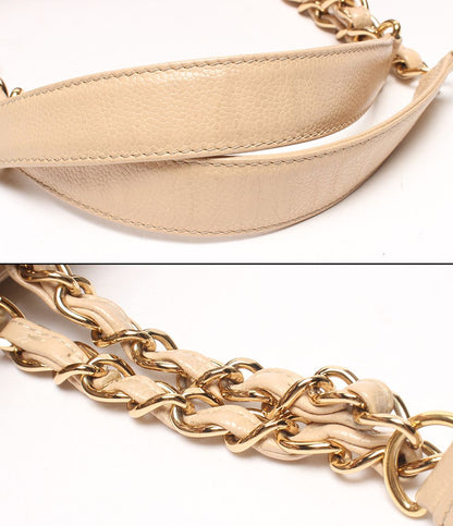 Chanel Chain Shoulder Bag Tote Bag Gold Quilted Caviar Leather Grand Shopping — view 6