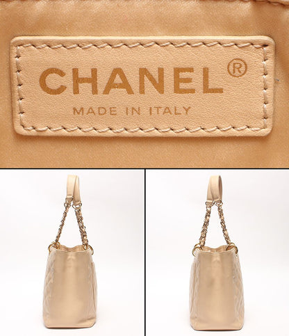 Chanel Chain Shoulder Bag Tote Bag Gold Quilted Caviar Leather Grand Shopping — view 4