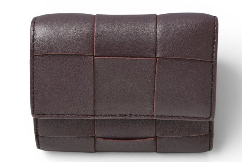 Bottega Veneta Wallet Bi Foldwallet Cassette Compact Leather Bordeaux