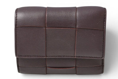Bottega Veneta Wallet Bi Foldwallet Cassette Compact Leather Bordeaux