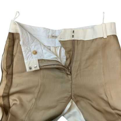 Celine Already Cleaned Phoebe Philo Era Sheer Contrast Silk Trousers Pants 2 34 — view 5