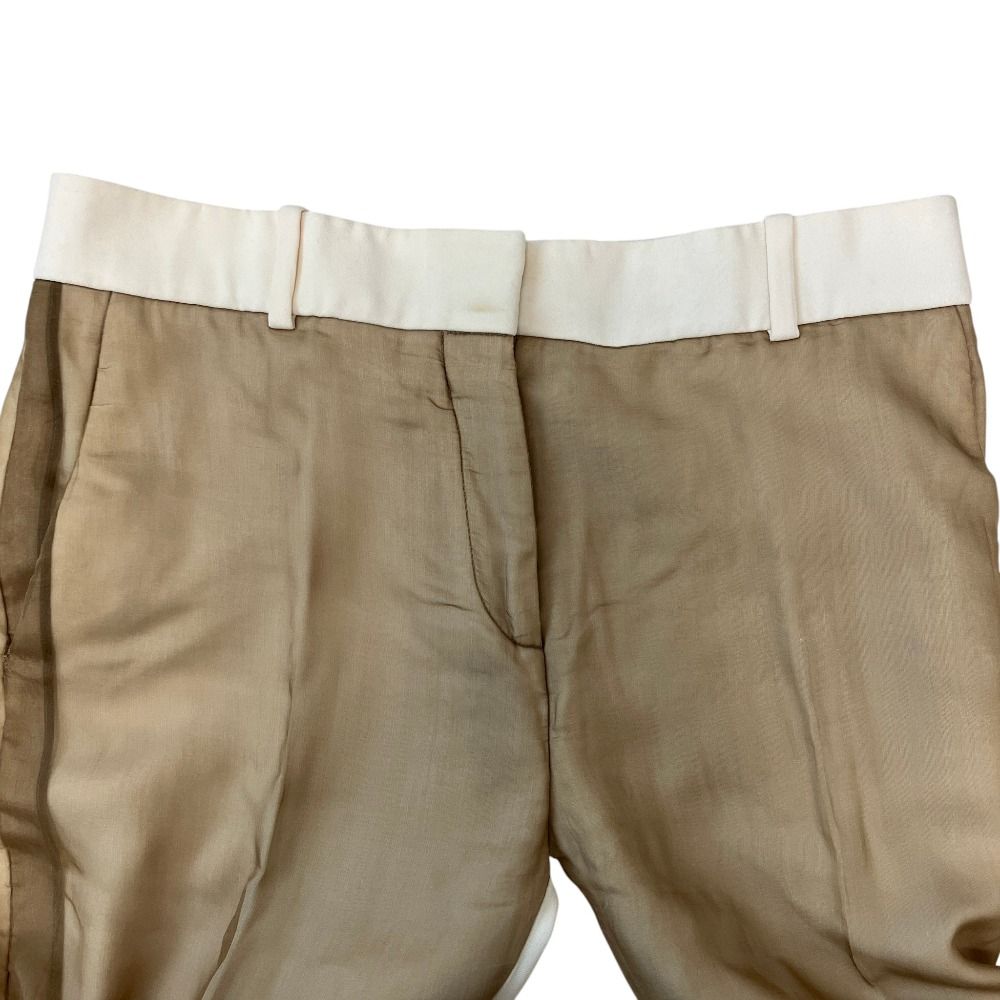 Celine Already Cleaned Phoebe Philo Era Sheer Contrast Silk Trousers Pants 2 34 — view 3