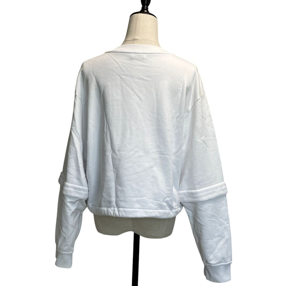 Fendi Fisheye Cropped Sweatshirt M White — view 4