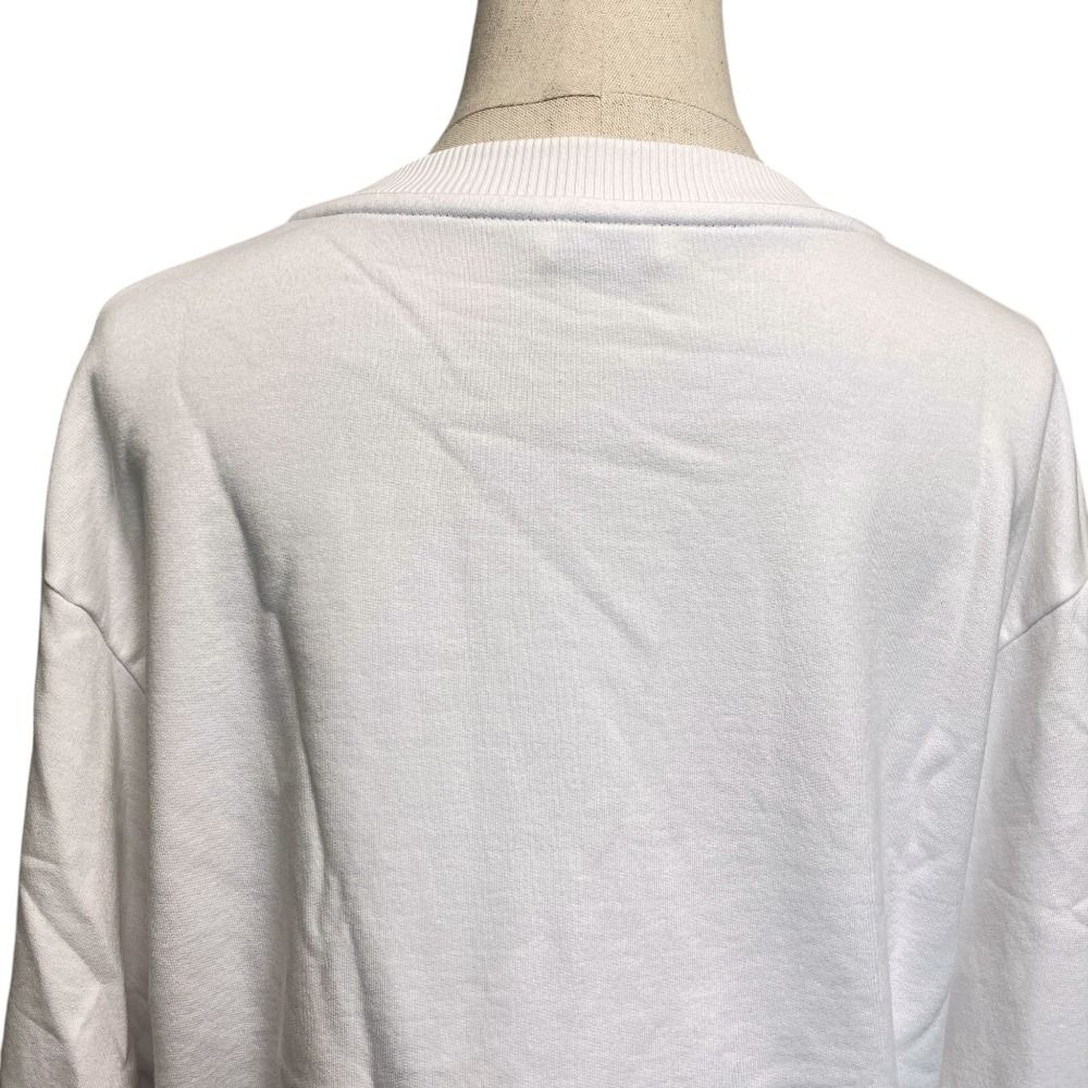Fendi Fisheye Cropped Sweatshirt M White — view 6