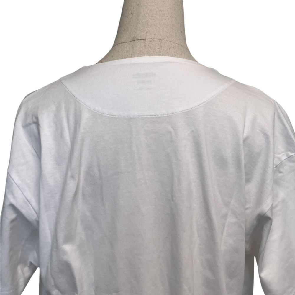 Hermes Already Cleaned T-Shirt Blouse with Loop Tie 40 White — view 5