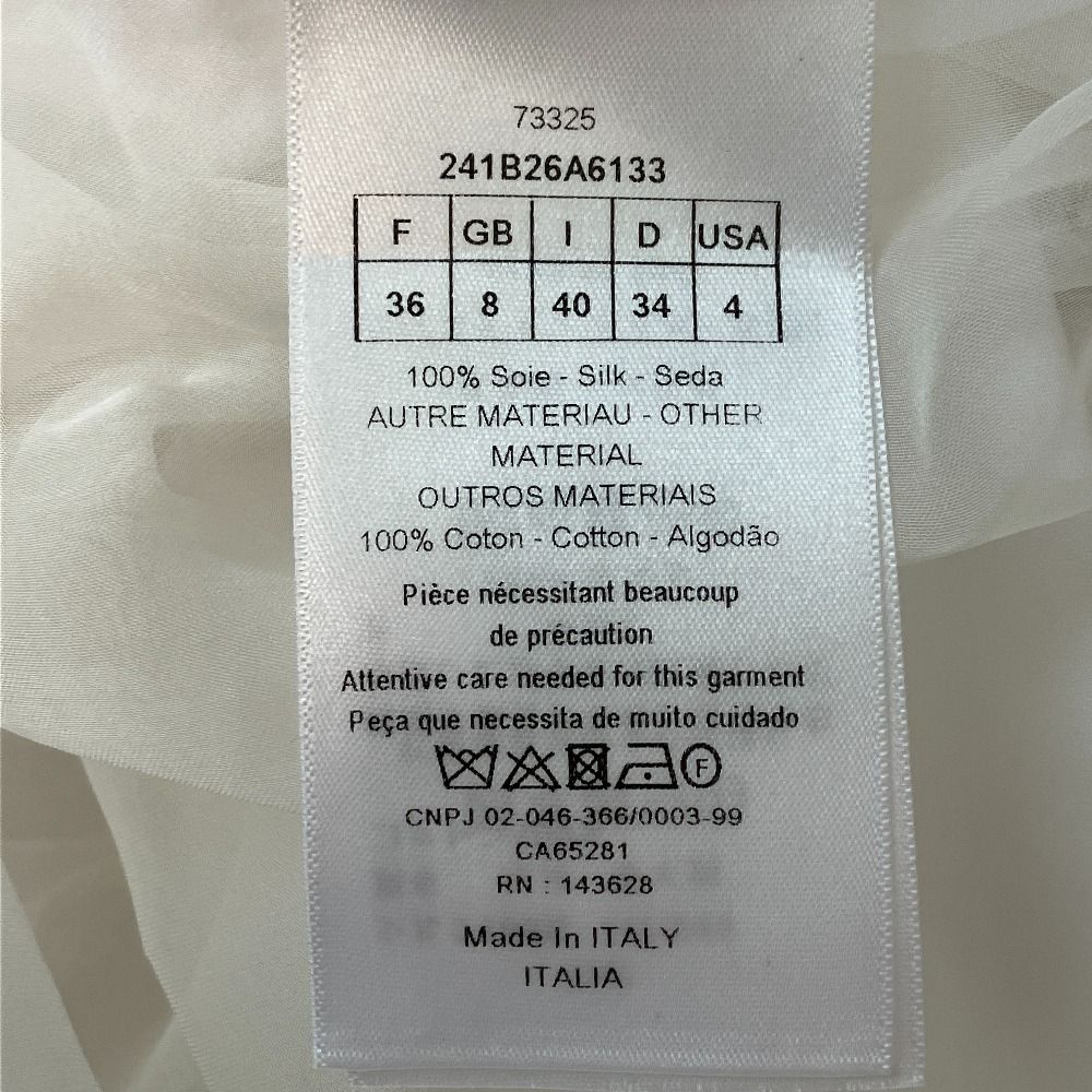 Dior Sheer Cut Replacement Blouse 40 White — view 8