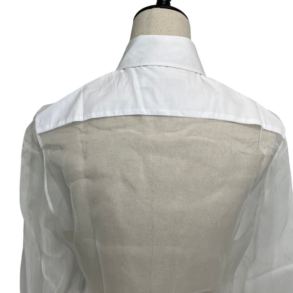Dior Sheer Cut Replacement Blouse 40 White — view 5