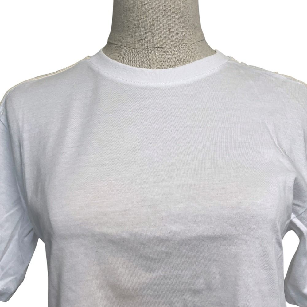 Fendi Already Cleaned Shoulder Rubber Logo Cropped T-Shirt Xxs White — view 4
