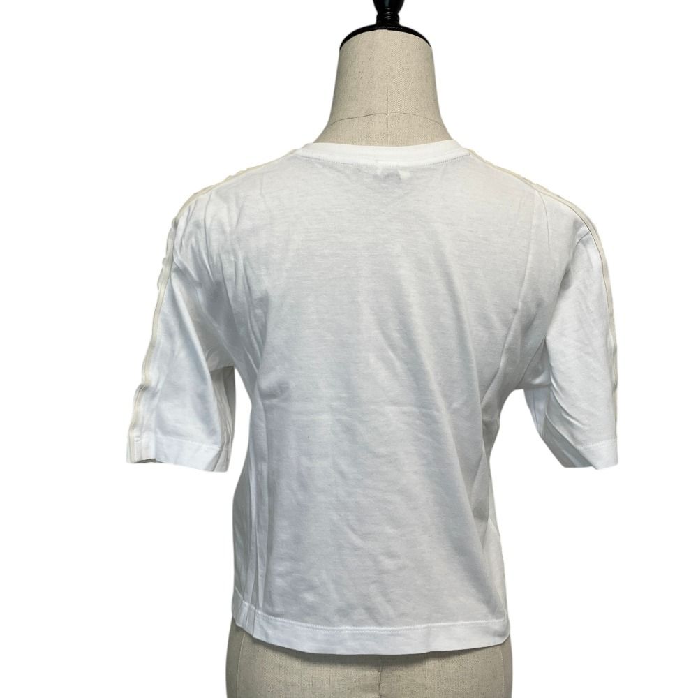 Fendi Already Cleaned Shoulder Rubber Logo Cropped T-Shirt Xxs White — view 3