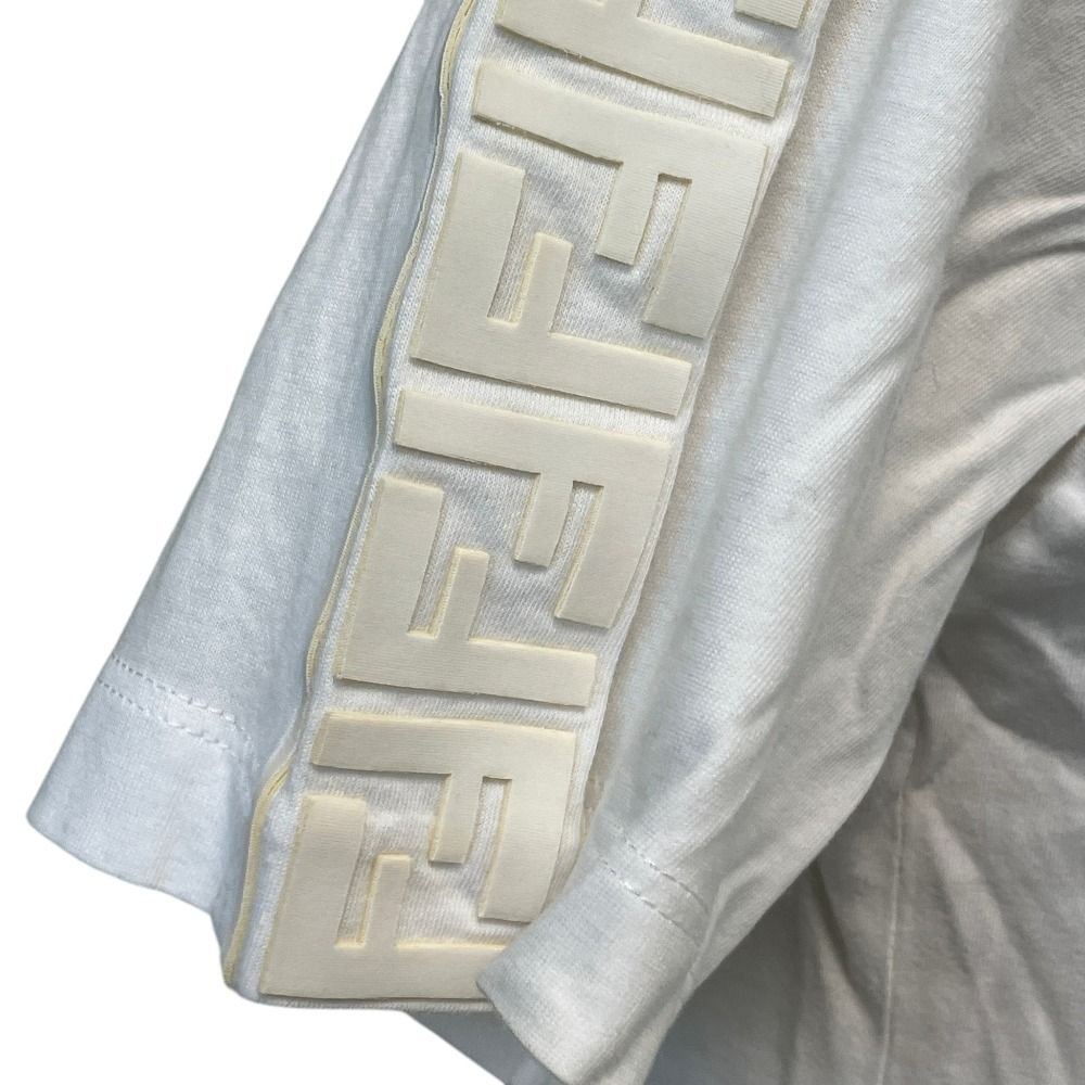 Fendi Already Cleaned Shoulder Rubber Logo Cropped T-Shirt Xxs White — view 8