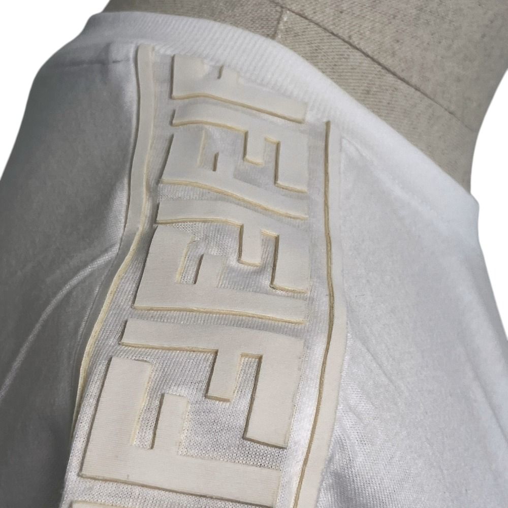 Fendi Already Cleaned Shoulder Rubber Logo Cropped T-Shirt Xxs White — view 7
