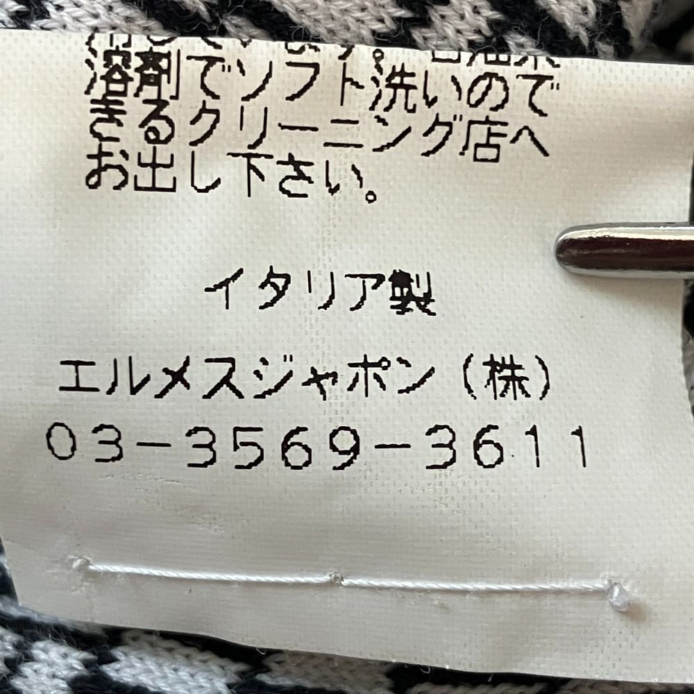 Hermes Vintage All Over Pattern Cotton Knit T-Shirt L Black White Sweater — view 9