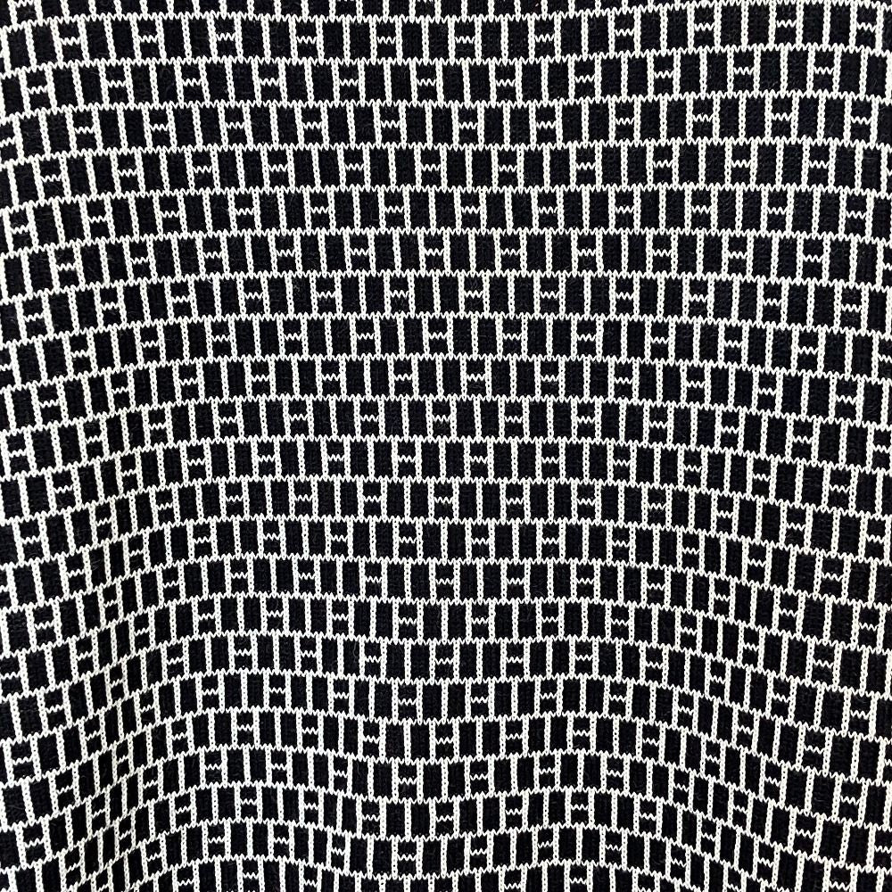Hermes Vintage All Over Pattern Cotton Knit T-Shirt L Black White Sweater — view 5
