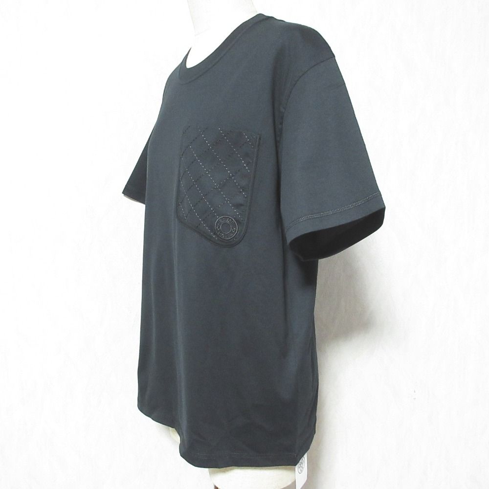 Hermes Tapi de Sel Embroidered Pocket Maxi T-Shirt 36 Black — view 3