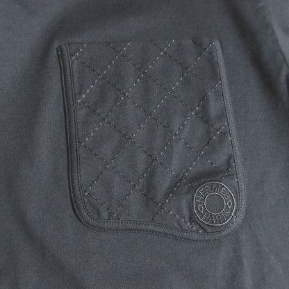 Hermes Tapi de Sel Embroidered Pocket Maxi T-Shirt 36 Black — view 6