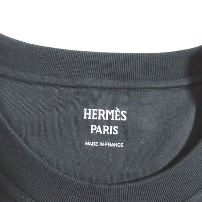 Hermes Tapi de Sel Embroidered Pocket Maxi T-Shirt 36 Black — view 7