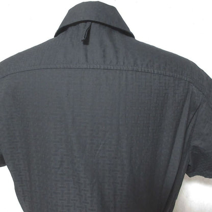 Hermes Mosaic Pattern Front Zip Dress 38 Black — view 6