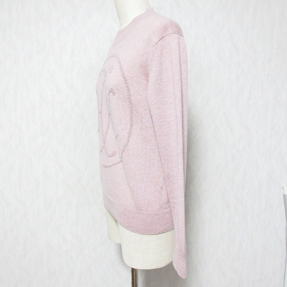 Hermes Lift Double Cashmere 100% Knit Sweater 38 Pink — view 3