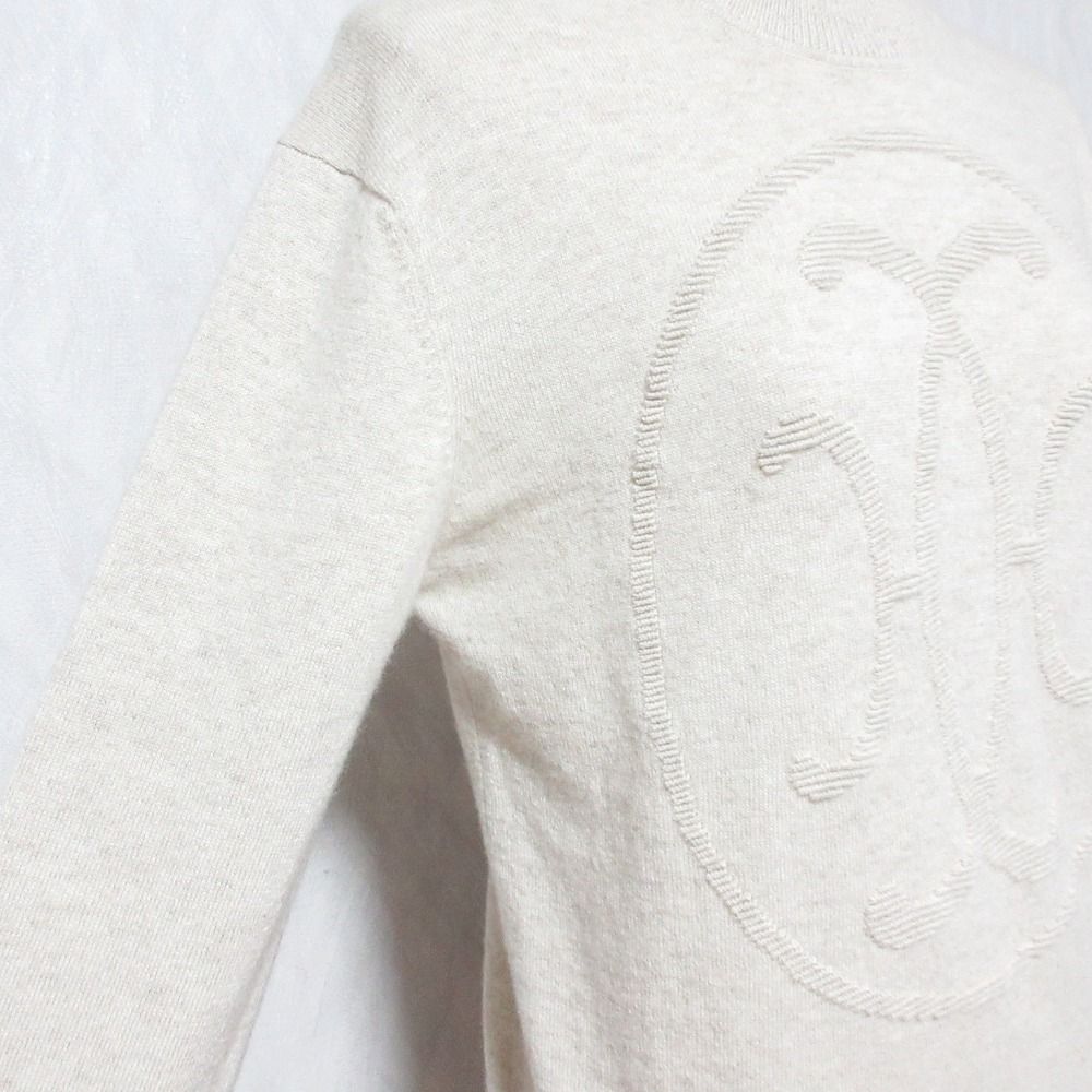 Hermes Lift Double Cashmere 100% Knit Sweater 38 Beige — view 4