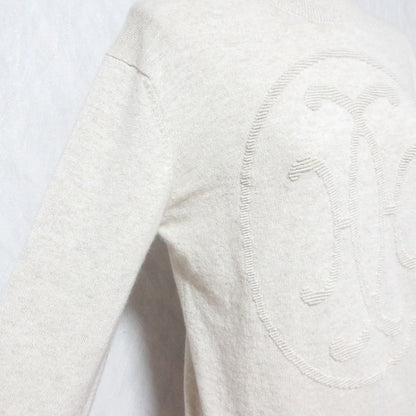 Hermes Lift Double Cashmere 100% Knit Sweater 38 Beige — view 4