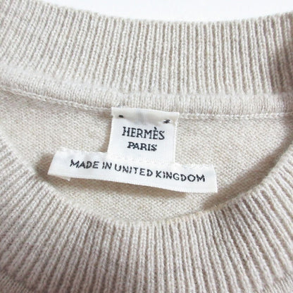 Hermes Lift Double Cashmere 100% Knit Sweater 38 Beige — view 5