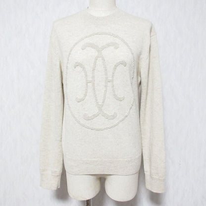 Hermes Lift Double Cashmere 100% Knit Sweater 38 Beige