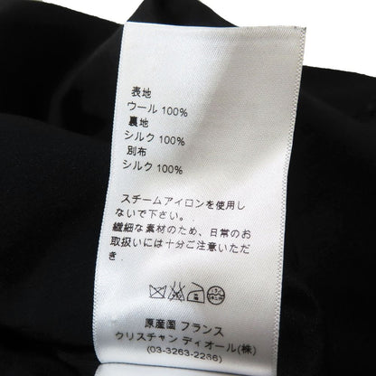 Dior Double Breasted Shawl Color Long Smoking Jacket Chesterfield 36 Black — view 6
