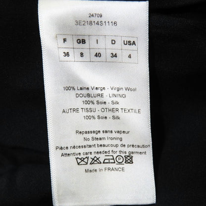 Dior Double Breasted Shawl Color Long Smoking Jacket Chesterfield 36 Black — view 5