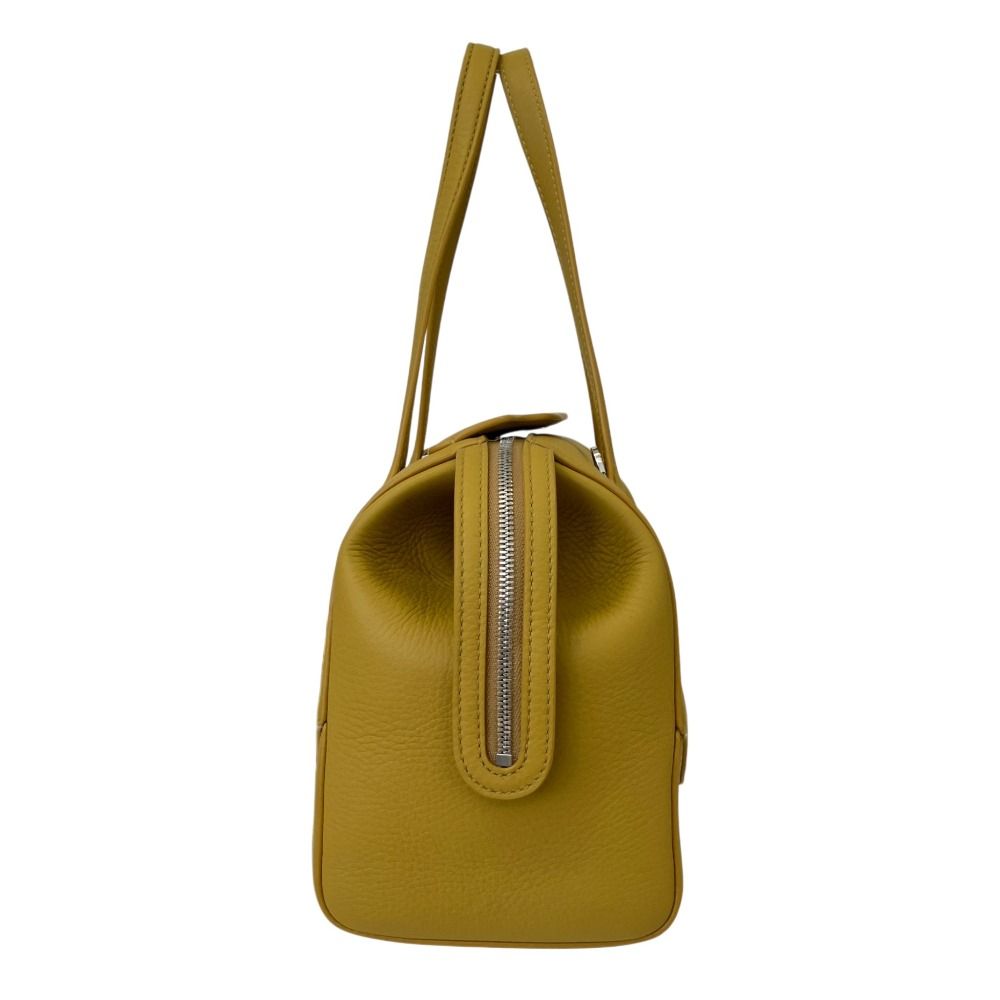 Loro Piana Happy Day Sesia Leather Tote Shoulder Bag Yellow — view 2