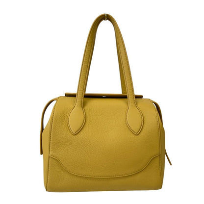 Loro Piana Happy Day Sesia Leather Tote Shoulder Bag Yellow