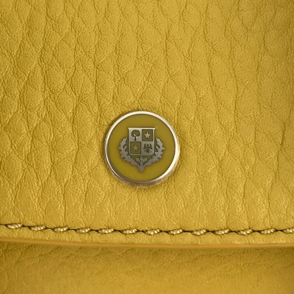 Loro Piana Happy Day Sesia Leather Tote Shoulder Bag Yellow — view 8