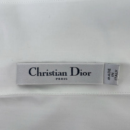 Dior Cotton Poplin Long Blouse Skipper Long Sleeve 38 White — view 8