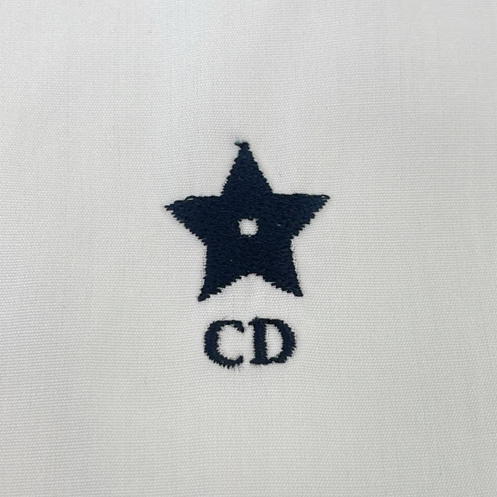 Dior Cotton Poplin Long Blouse Skipper Long Sleeve 38 White — view 7