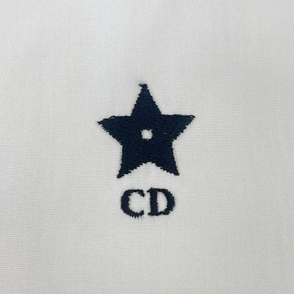 Dior Cotton Poplin Long Blouse Skipper Long Sleeve 38 White — view 7