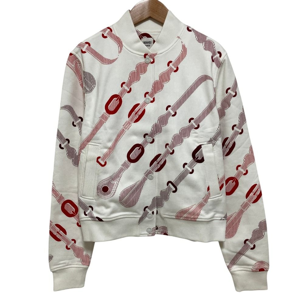 Hermes Coaching Remix Jacket 38 White