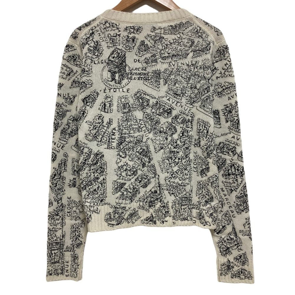 Dior Plan de Paris Cashmere Knit Sweater 40 White — view 3