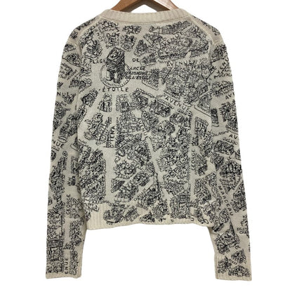 Dior Plan de Paris Cashmere Knit Sweater 40 White — view 3