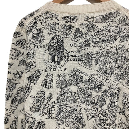 Dior Plan de Paris Cashmere Knit Sweater 40 White — view 4