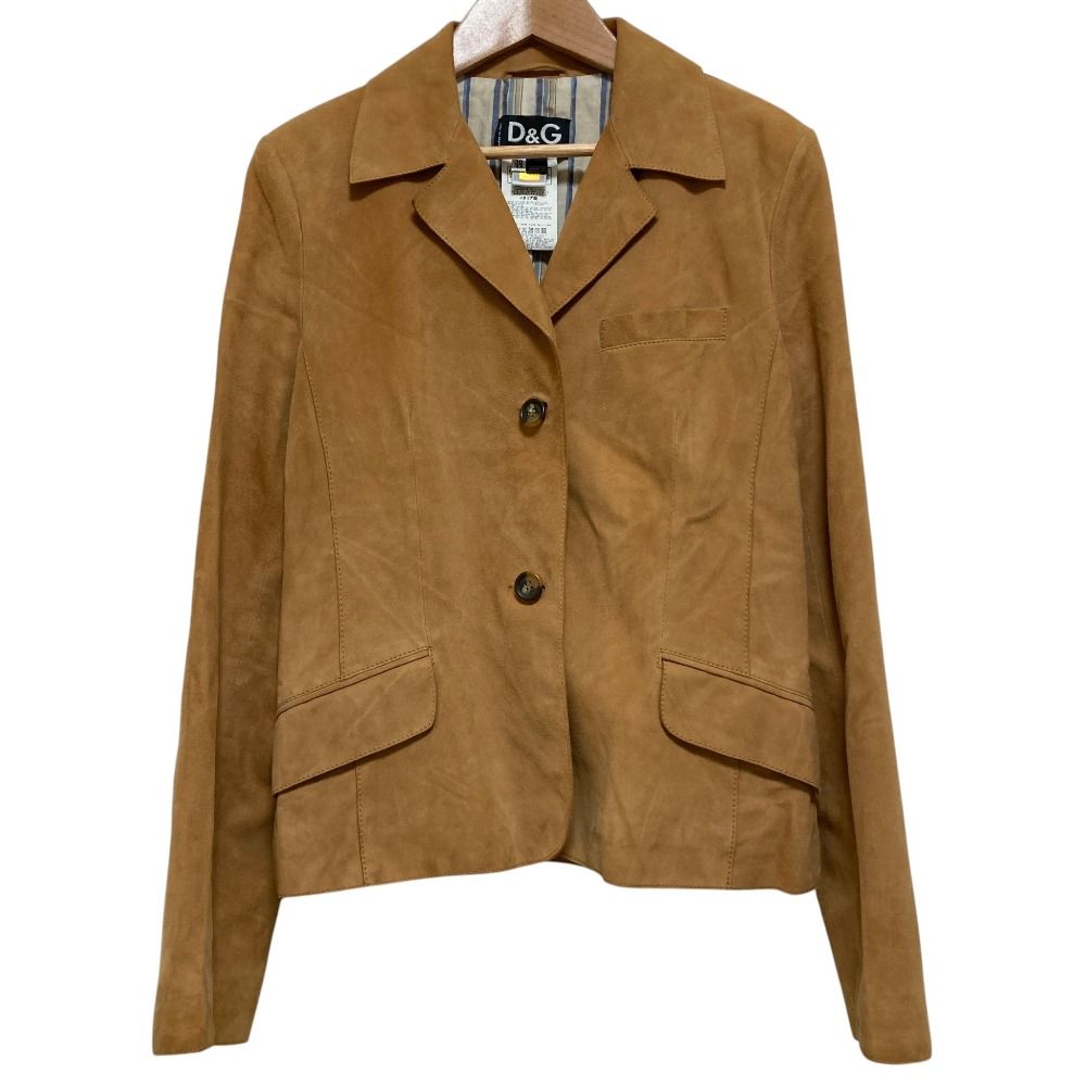 Dolce & Gabbana Suede Leather Tailored Jacket 44 Camel