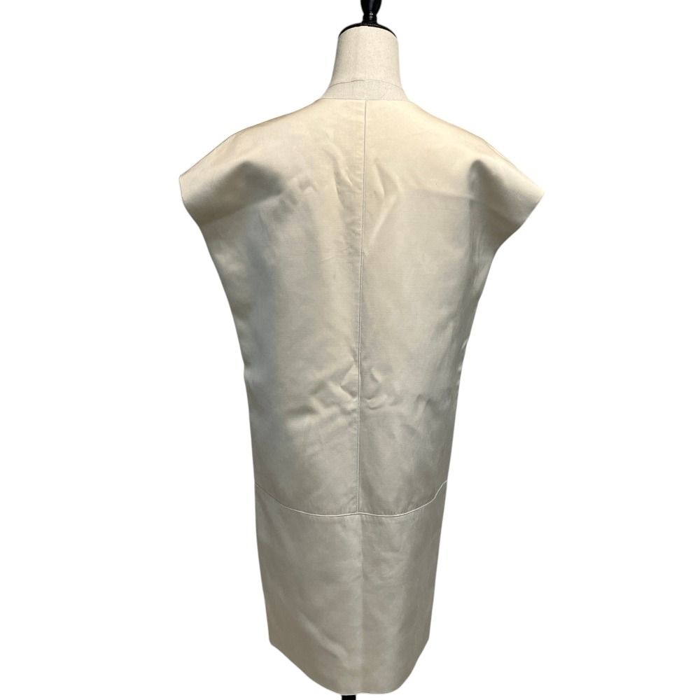 Celine Phoebe Philo Era Double Face Silk Zip Dress 36 Ivory — view 3