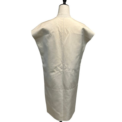 Celine Phoebe Philo Era Double Face Silk Zip Dress 36 Ivory — view 3