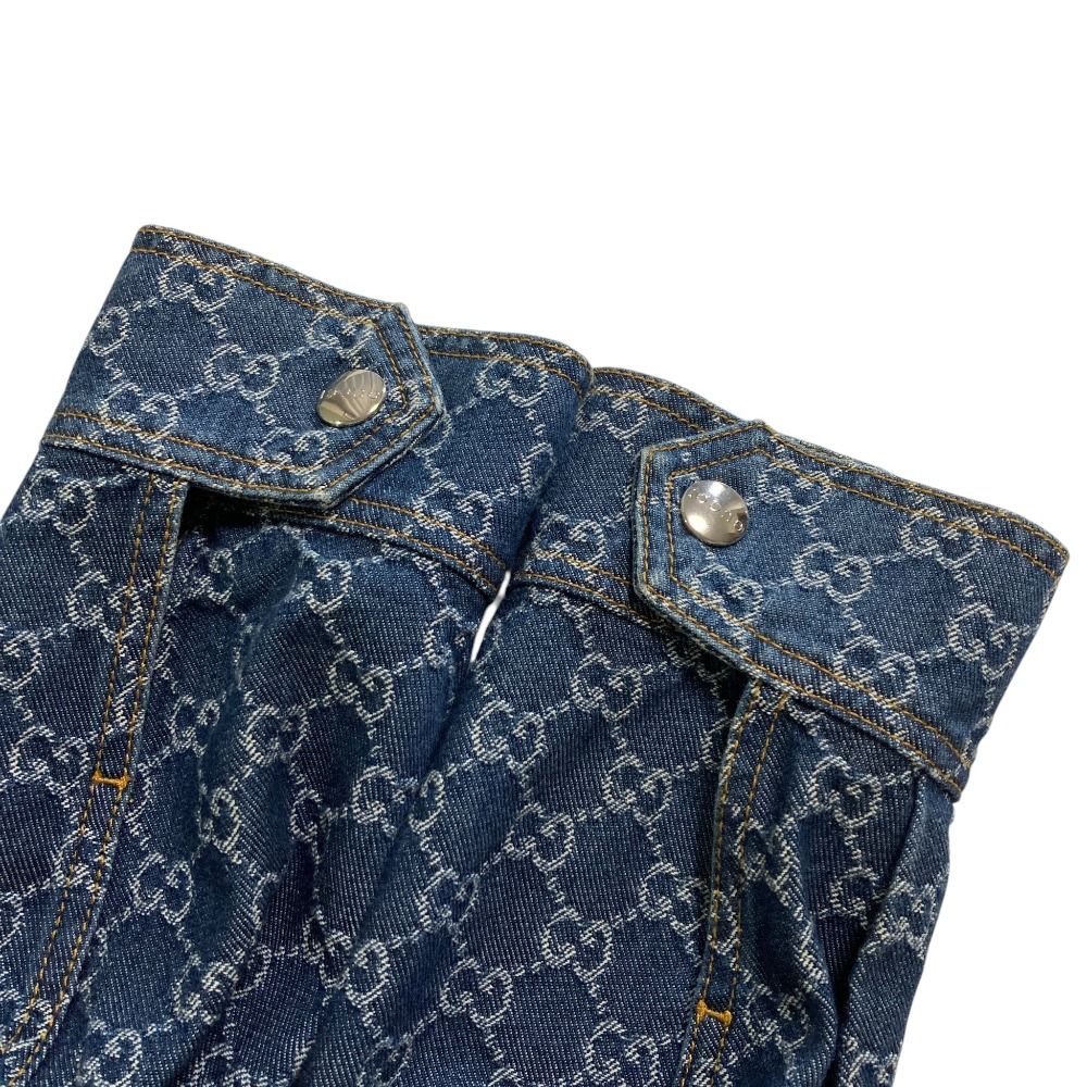 Gucci GG Jacquard Denim Jacket 42 Indigo Blue — view 5