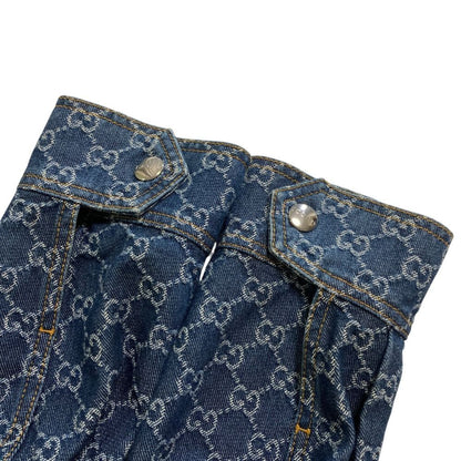 Gucci GG Jacquard Denim Jacket 42 Indigo Blue — view 5