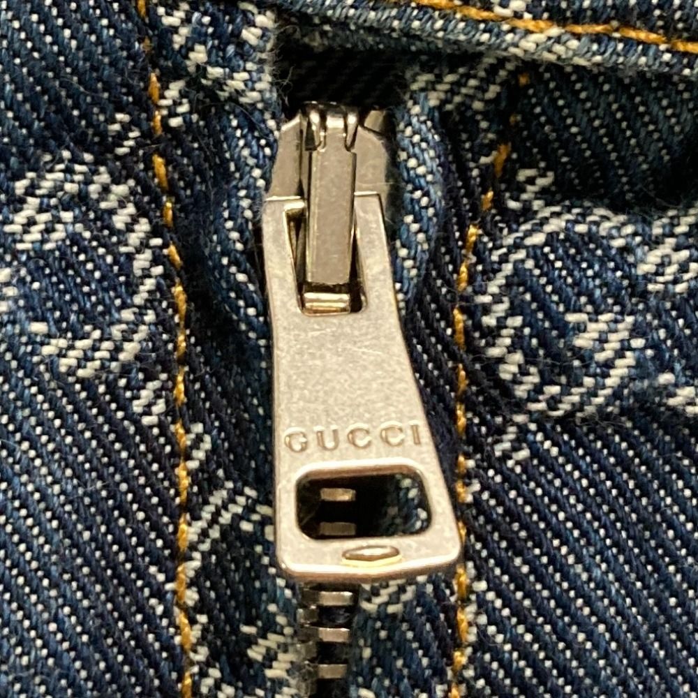 Gucci GG Jacquard Denim Jacket 42 Indigo Blue — view 6